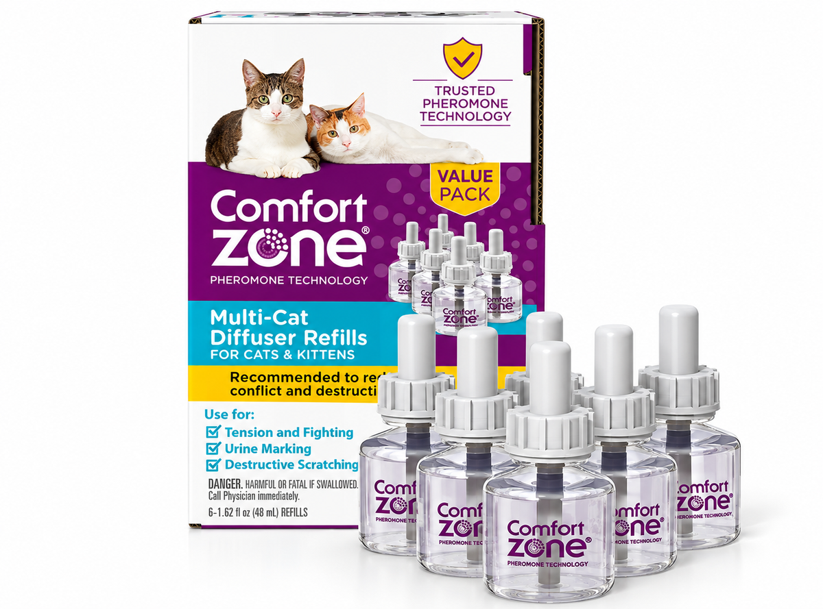 Comfort Zone 100538644 Multi-Cat Calming Diffuser Refills 6 Pack