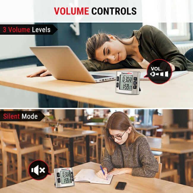 double lcd kitchen timer
