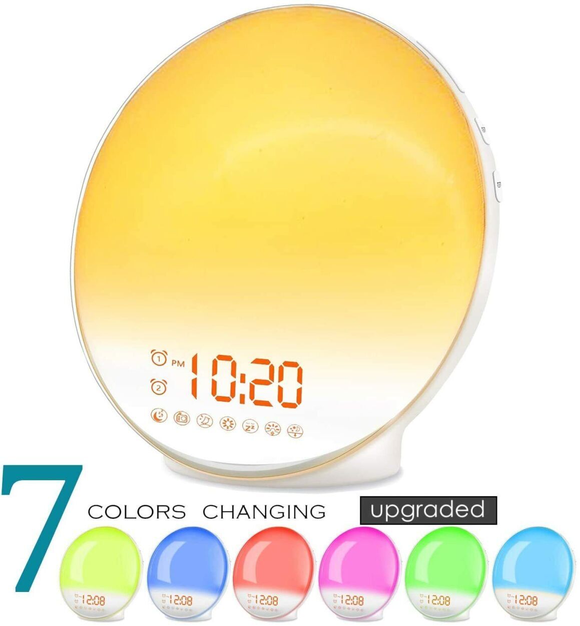 sunrise alarm clock 7 colors
