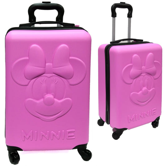 Minnie Mouse 18 Inches Molded Hard Sided Kids Luggage With 4 Spinner Wheels