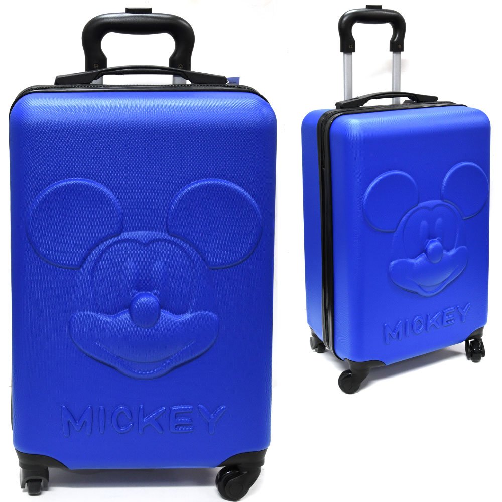 Mickey Mouse 18 Inches Molded Hard Sided Kids Luggage With 4 Spinner Wheels