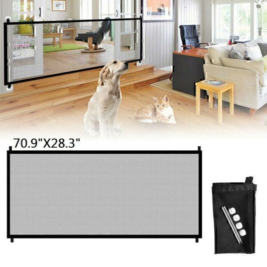 Mesh Dog Cat Puppy Gate Safety Pet Fence For Home Doors And Stairs
