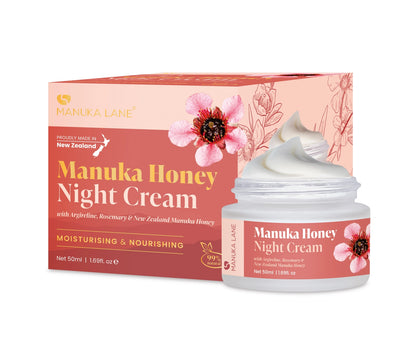 Manuka Lane Night Cream with Argireline, Rosemary and Manuka Honey
